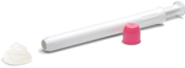 Phexxi applicator next to Phexxi gel